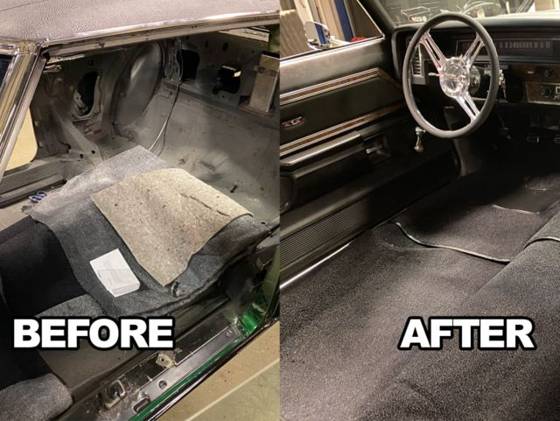 Carpet before and after